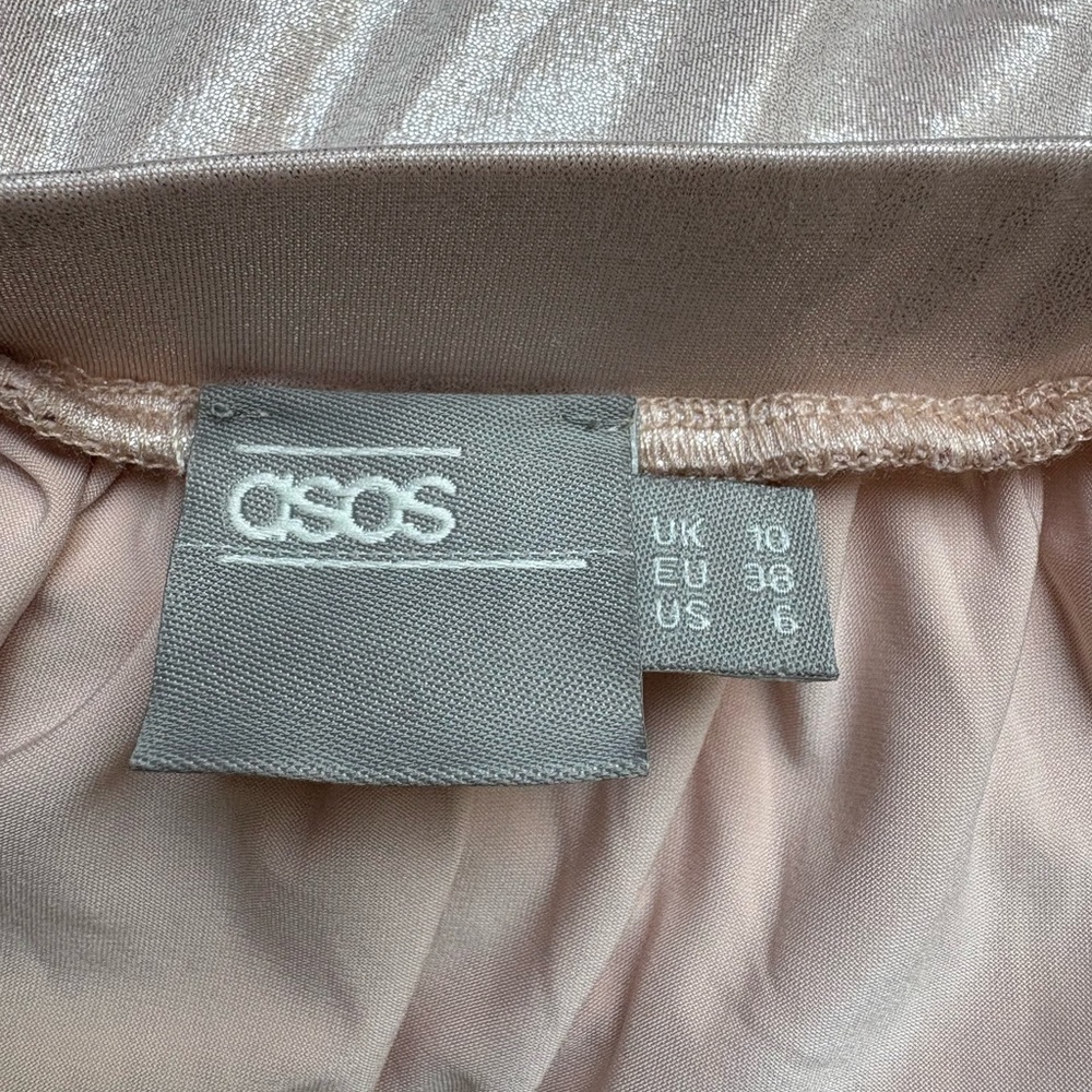 ASOS Pink Ruched Wrap Maxi Dress with Plunge Neckline - Picture 6 of 7